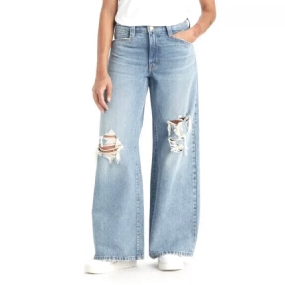Levi's Light Blue Wide Leg Flare Jeans